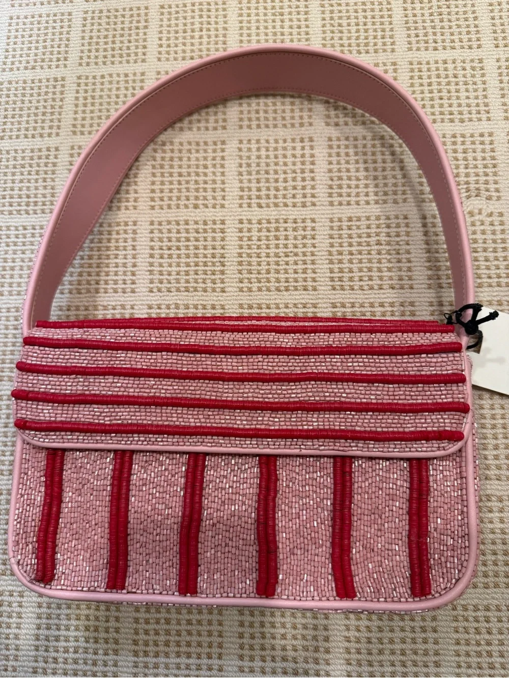STAUD Tommy Beaded Bag in Montauk Stripe - Picture 2 of 6